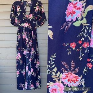 J for Justify Floral Maxi Romper Dress